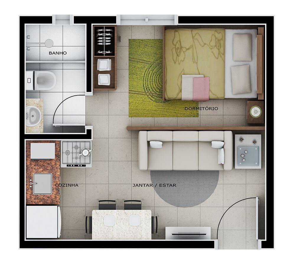 Studio Apartment Floor Plan